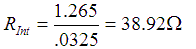 R = 38.92 ohms